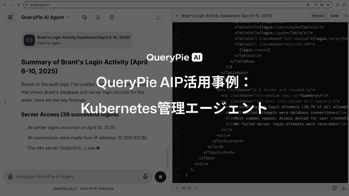 AIP活用事例：Kubernetes管理エージェント